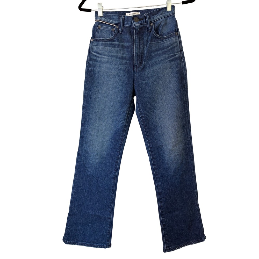 MOUSSY Vintage Emma Cropped Flare Jeans Dark Blue Womens Sz 24